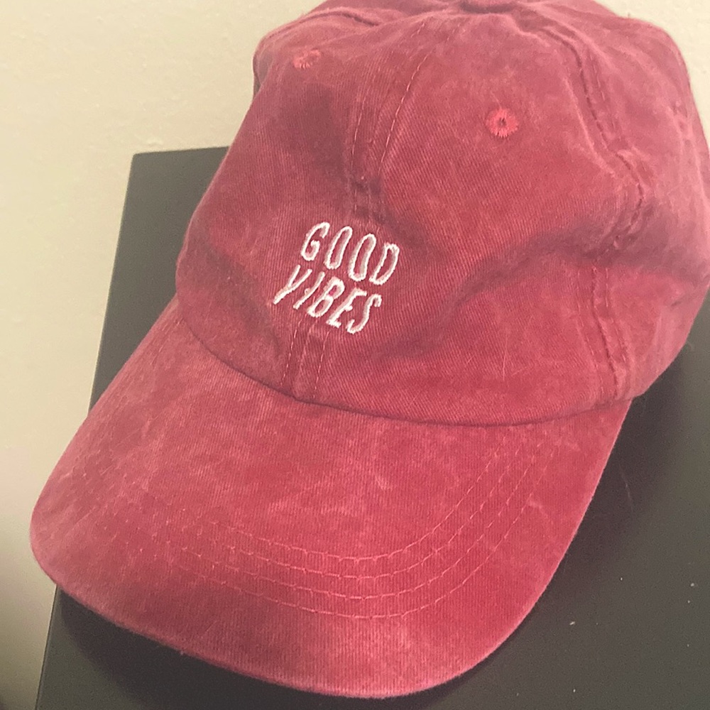 Women’s Good Vibes Distressed Baseball Cap
